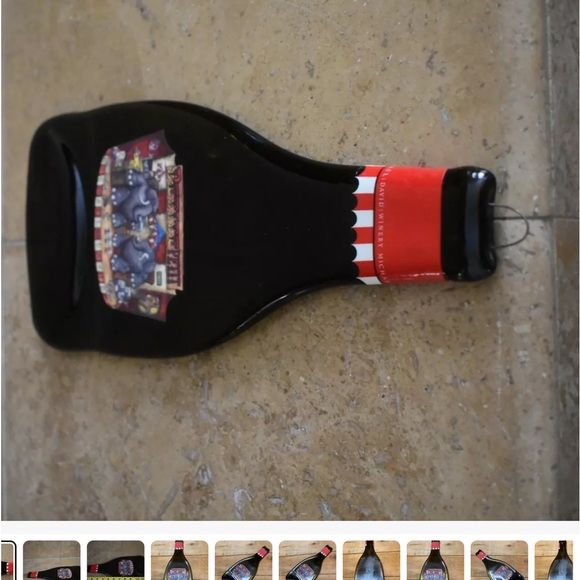 Michael David Petite Petit Melted Wine Bottle Cheese Serving Tray wall decor art - Picture 10 of 10